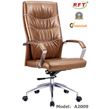 Muebles de Oficina Hotel de Madera de cuero Manager Arm Chair (A2009)